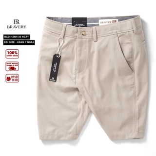 Quần short nam, Quần short linen bố RENDY mềm mịn thoáng mát, dày dặn - Bravery