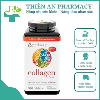 Viên uống bổ aung Collagen Youtheory + Biotin Mỹ 390 viên