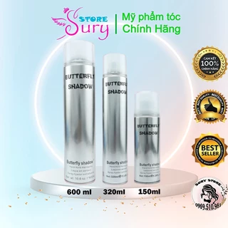 Gôm xịt tóc Butterfly Shadow 150ml 320ml  600ml Chính hãng, Gôm bạc giữ nếp tạo kiểu nam nữ Sury_store