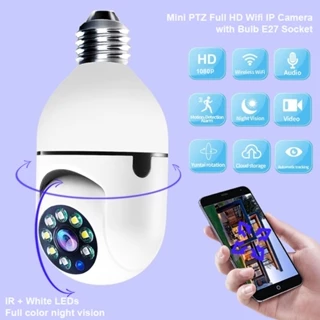 Hd 1080P 360° Camera Giám Sát An Ninh CCTV Kết Nối Wifi PTZ IP Có Bóng Đèn Xoay Tự Động