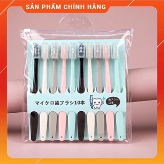 Set 10 Bàn Chải Nhật Bản Túi Zip Mẫu Mới