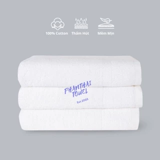 [RẺ VÔ ĐỊCH] Khăn bông tắm khách sạn/ spa/ homestay màu trắng khổ lớn - Sợi cotton