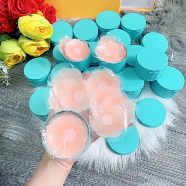 (Bán buôn sỉ) Miếng dán ngực silicon Hộp 10 miếng dùng nhiều lần P0375