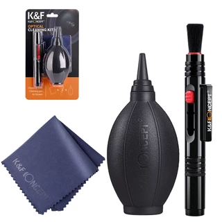 K&F Concept 3 IN 1 Camera Cleaning Kits Cleaning Pen + Silicone Blower + Cleaning Cloth