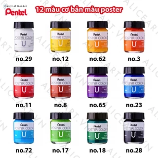 Màu poster color Pentel hũ 30ml - Chính hãng