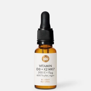 Vitamin D3 dành cho bé D3 K2 MK7 Đức Sunday Natural 20ml giúp hấp thụ canxi phát triển Chiều Cao