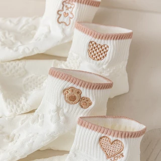 Vớ Cotton Cổ Thấp Họa Tiết Hoạt Hình Phong Cách Nhật Bản Thời Trang Mùa Hè Xinh Xắn