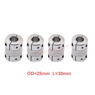 1 cái D25L30 CNC Motor Jaw Shaft Coupler Kẹp Khớp nối linh hoạt OD 25x30mm bán buôn Dropshipping 5mm6mm6,35mm8mm10mm12mm