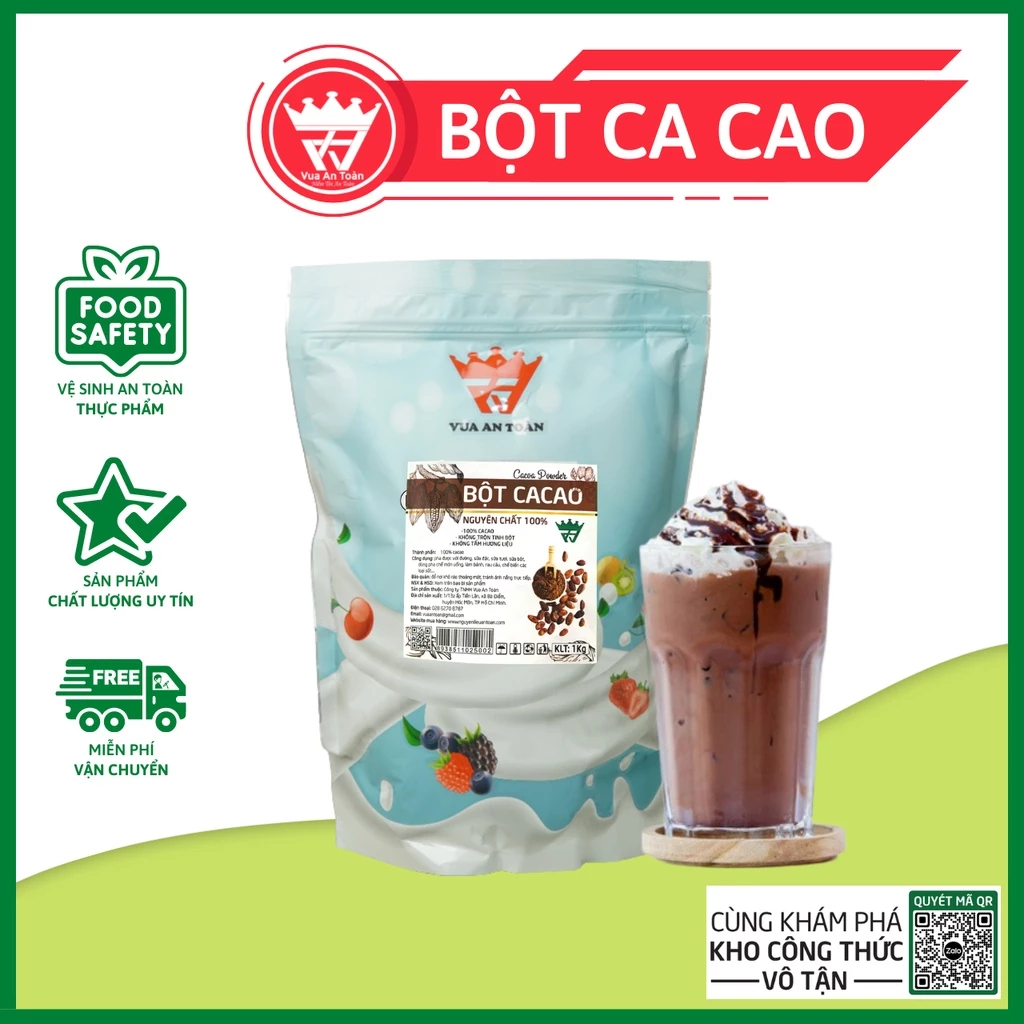 Bột CaCao Socola Nguyên Chất 1KG Không Lẫn Tạp Chất