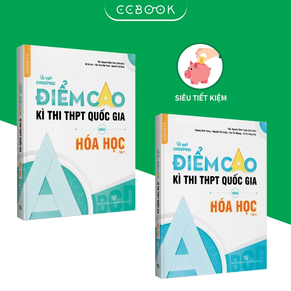 Sách - Combo 2 tập Bí quyết chinh phục điểm cao kì thi THPT Quốc gia môn Hóa học (Tập 1, tập 2) - Chính hãng CCbook