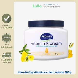 Kem dưỡng da mềm mịn Redwin Vitamin E Cream 300g Úc, Dưỡng ẩm cho da, làm sáng da, mịn da, luhacosmetics
