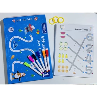 Tập tô vẽ thông minh xoá được - đồ chơi giáo dục toàn diện Montessori cho bé