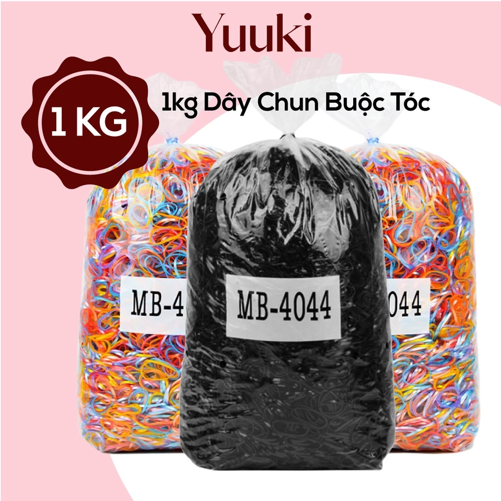 SỈ 1KG Chun Nịt Đen Chun Nịt Màu, Chun Buộc Tóc Siêu Dai Siêu Rẻ