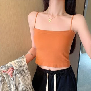 Áo thun crotop 2 dây nữ, áo thun nữ 2 dây dáng ngắn , ôm body chất cotton thun co giản nhẹ , Dvin_fashion