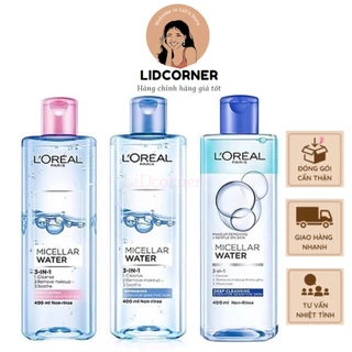 [CHÍNH HÃNG] Nước Tẩy Trang Loreal 400ml Dành Cho Da Dầu và Da Khô