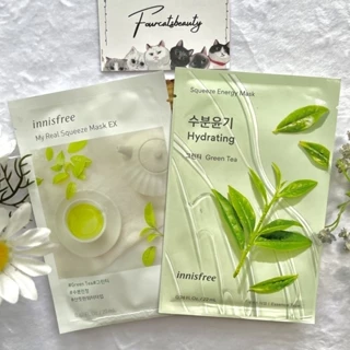 Mặt Nạ Giấy Dưỡng Da Chiết Xuất Từ Green Tea Jeju innisfree My Real Squeeze Energy Mask EX