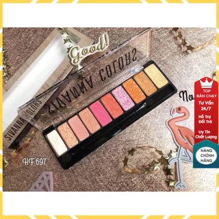 Bảng phấn mắt SIVANNA THÁI LAN với 10 tông màu kèm cọ 2 đầu,Sivanna Colors Luxury Velvet Eyeshadow HF697 - Monshop2022