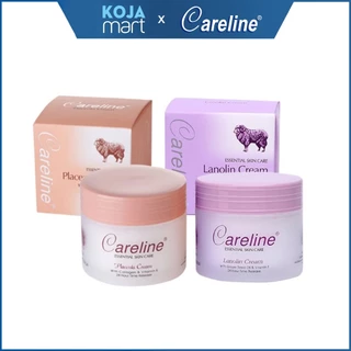 Kem dưỡng ẩm mỡ cừu (tím), nhau thai cừu (cam) Careline Lanolin/Placenta Cream, Úc (100g) cho mọi lứa tuổi