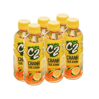 Lốc 6 Chai Trà Xanh C2 Hương Chanh chai 225ml