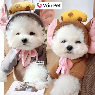 Áo cho chó mèo áo nỉ tai chuột - Quần Áo Cho Chó Poodle, Con, Lớn, Mèo, Thú Cưng Vẩu Pet Shop