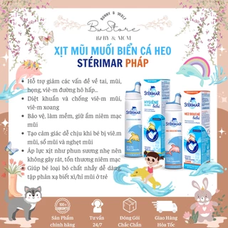 Xịt Mũi Muối Biển Cá Heo Sterimar Pháp chai 100ml [ Hàng Air - Bw Store ]