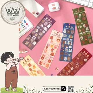 Set 2 tấm sticker SWEET BEAR - WeeWoo Store