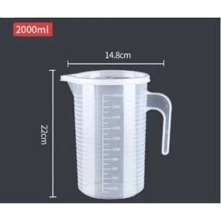 Ca Đong Nhựa Chia Vạch Có Nắp 2000ml