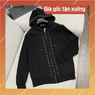 🔥XẢ KHO🔥Áo Khoác Hoodie Zip đính kèm đá VLTN, áo khoác bên ngoài Đinh đính kèm đá bằng thép không gỉ cực sịn sò