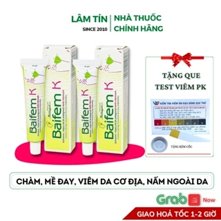 ✅ (Chính Hãng) Baifem K Gel Cây Hoàng Cầm Giảm Kích Ứng  Giảm Ngứa Da Hỗ Trợ Viêm Da Cơ Địa ( Tub 15g )