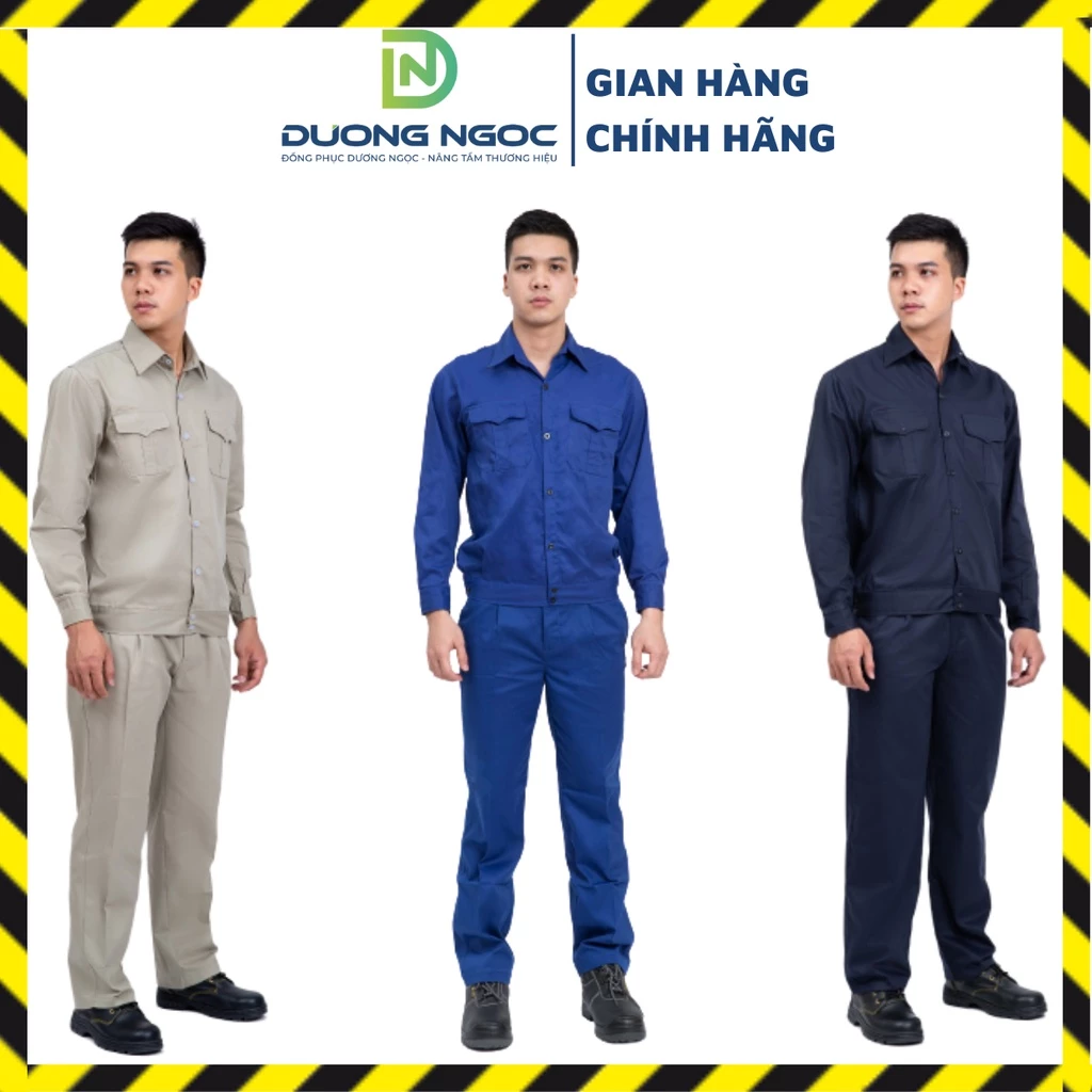 Đồ Công Nhân, Bộ Bảo Hộ Lao Động Đồng Phục BHLĐ, Quần Áo Sửa Xe Nhiều Màu, Ghi Vải Kaki Mềm Mát Đủ Size
