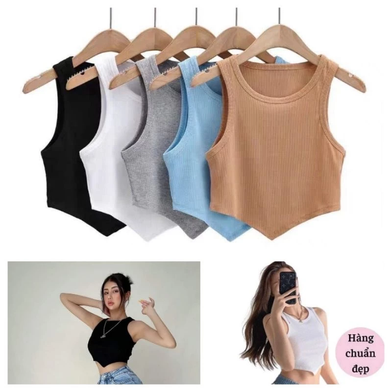 Áo 3 lỗ vạt chéo áo ba lỗ croptop