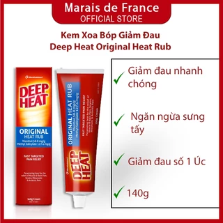 Kem xoa bóp giảm đau Deep heat original heat rub 140g