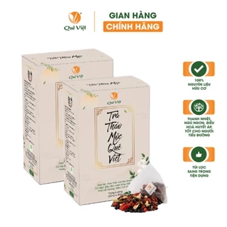 COMBO 2 HỘP Trà thảo mộc Quê Việt - Mát gan, ngủ ngon, giảm căng thẳng mệt mỏi, hộp 600g (20 túi lọc)