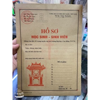 ( SHIP HOA TOC) COMBO 2 bộ hồ sơ học sinh sinh viên dùng cho xét tuyển đại học cao đẳng loại đẹp