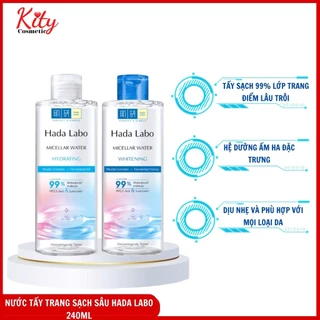 Nước Tẩy Trang Sạch Sâu HADA LABO Dưỡng Trắng Hoặc Dưỡng Ẩm Micellar Water 240ml