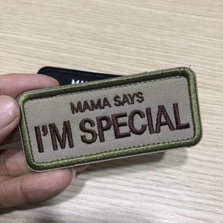 Patch dán vải Velcro thêu 3D MAMA say i'm special dán áo hoặc dán balo