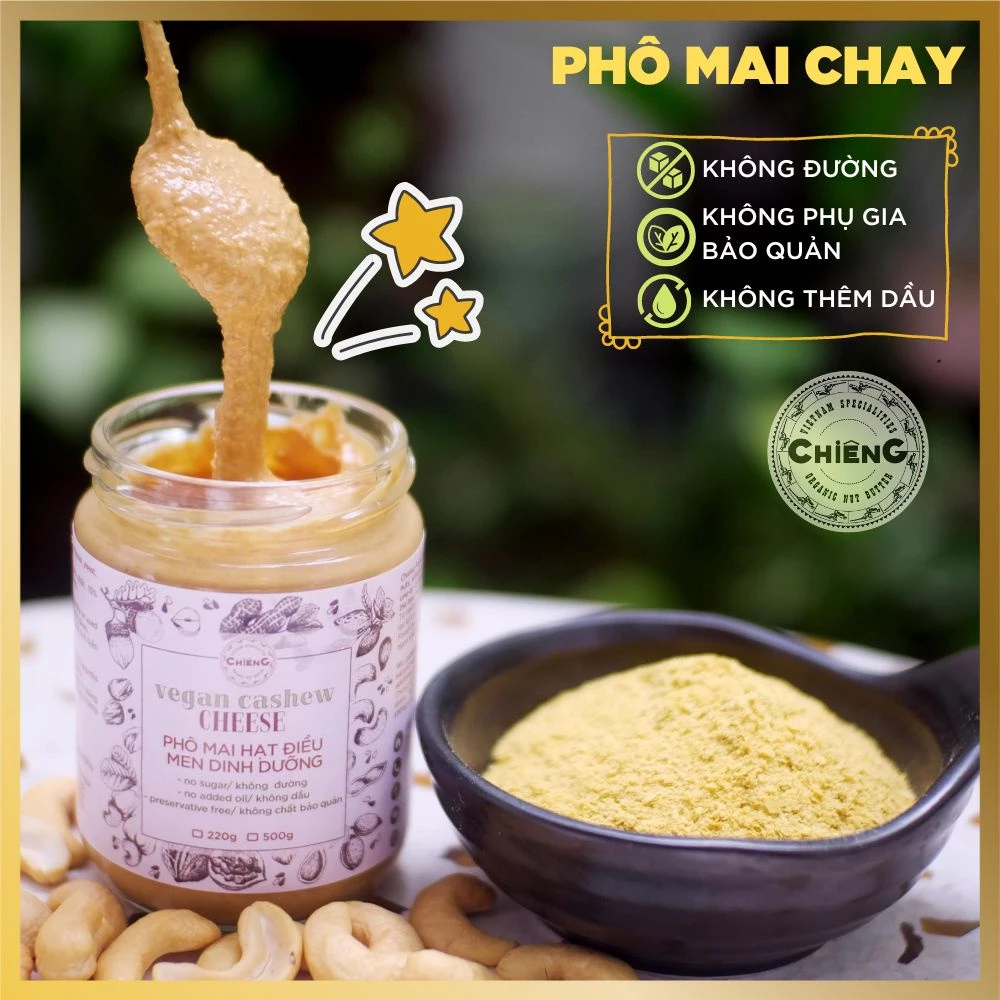 Phô Mai Hạt Điều Men Dinh Dưỡng Ăn Kiêng, Phomai Chay, Eatclean, Không Đường - 120g/220g/500g