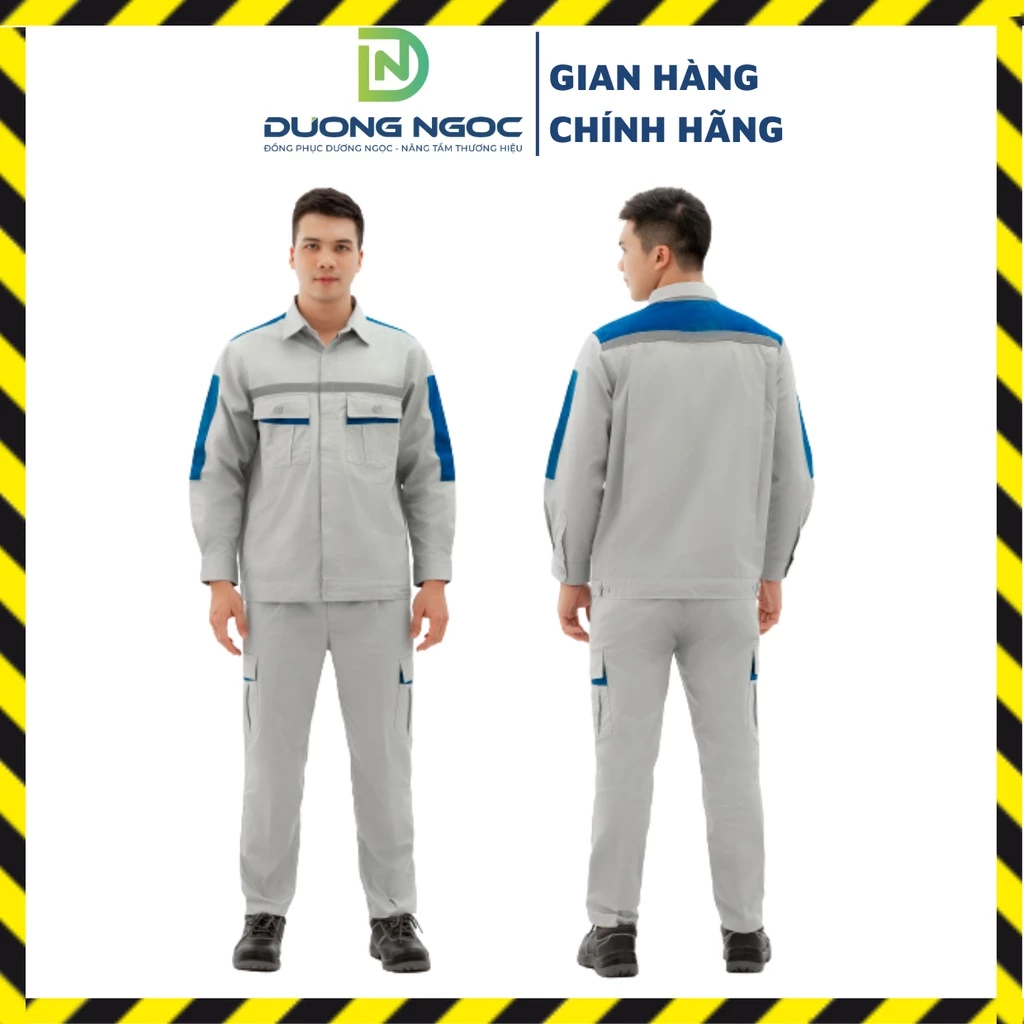 Bảo Hộ Lao Động Quần Áo Công Nhân Nam Nữ Đồng Phục Kỹ Sư BHLĐ Vải Pangrim 2721 Có Túi Hộp, Phản Quang PR02