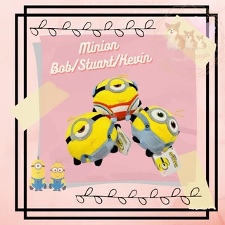 [NEW] Gấu bông Illumination Despicable Me Minion Rise of Gru Kevin Stuart Bob dạng tròn cao su non bóp mở 8-10cm