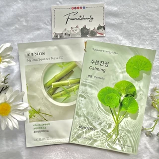 Mặt Nạ Giấy Dưỡng Da Chiết Xuất Từ Tre, Rau Má Jeju Innisfree My Real Squeeze Energy Mask EX