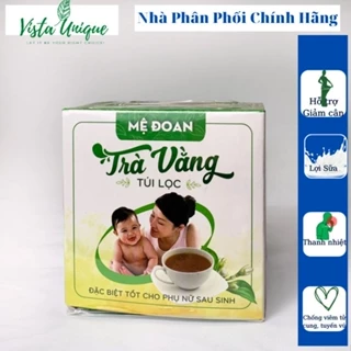 Trà Vằng Túi Lọc Lợi Sữa Cho Mẹ Sau Sinh Mệ Đoan Chè Vằng Lợi Sữa Giảm Cân Trà Vằng Sẻ Hộp 30 túi 5gr - Vista Uniqe