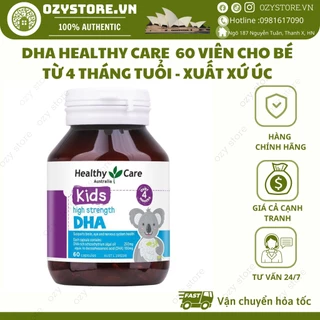 DHA Healthy Care Viên Uống Bổ Sung DHA Cho Bé Từ 4 Tháng Tuổi - Chuẩn Úc - 60 Viên