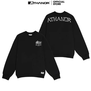 Áo sweater ATHANOR chất nỉ bông dày dặn 100% cotton form rộng tay dài mẫu don't look back