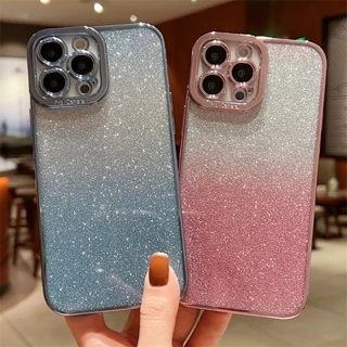 Ốp Điện Thoại Màu Gradient Sáng Bóng Cho iPhone 11 Pro Max X XS Max XR iPhone14 Plus 14 13 12 Pro Max