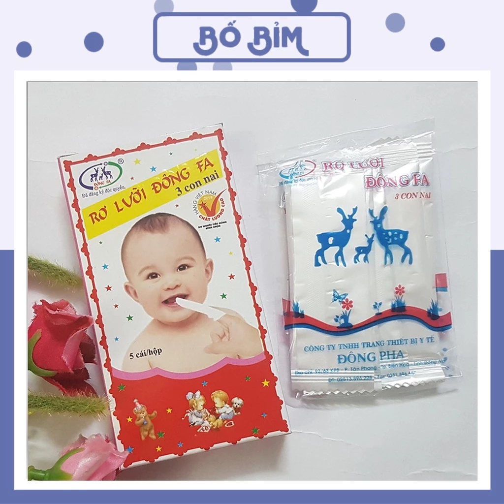 ⚡BÁN LỖ XIN 5 SAO⚡[Không Hộp] Set 50 rơ lưỡi Đông Fa vệ sinh răng miệng cho bé