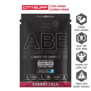 [Chính hãng] Applied Nutrition ABE Pre-Workout Gói Sample, Tăng Sức Mạnh Sức Bền, Tỉnh Táo Tập Trung Trước Tập