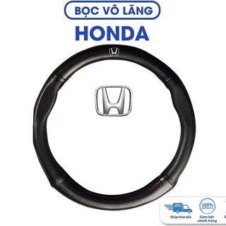 Bọc vô lăng ô tô Honda City, Civic, CRV, HRV, Brio, Accord, Jazz, Trùm vô lăng carbon bảo vệ vô lăng size 38cm