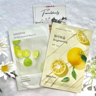 Mặt Nạ Giấy Dưỡng Da Chiết Xuất Từ Chanh, Yuzu Jeju Innisfree My Real Squeeze Energy Mask EX