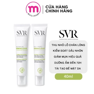 Kem dưỡng kiềm dầu và thu nhỏ lỗ chân lông SVR Sebiaclear Mat Pores 40ml