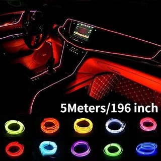 5 Mét / 3M Đèn Nội Thất Ô Tô Khí Quyển Thanh LED Dây Sáng Neon Linh Hoạt Được Sử Dụng Để Trang Trí